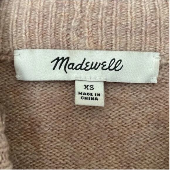 Madewell Wool Redmond Mockneck Pocket Sweater in Colorblock Sz XS - Picture 3 of 4